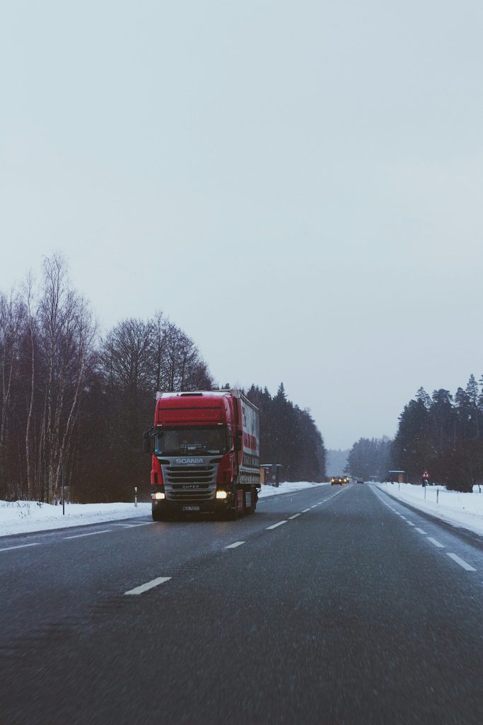 red truck on road during daytime